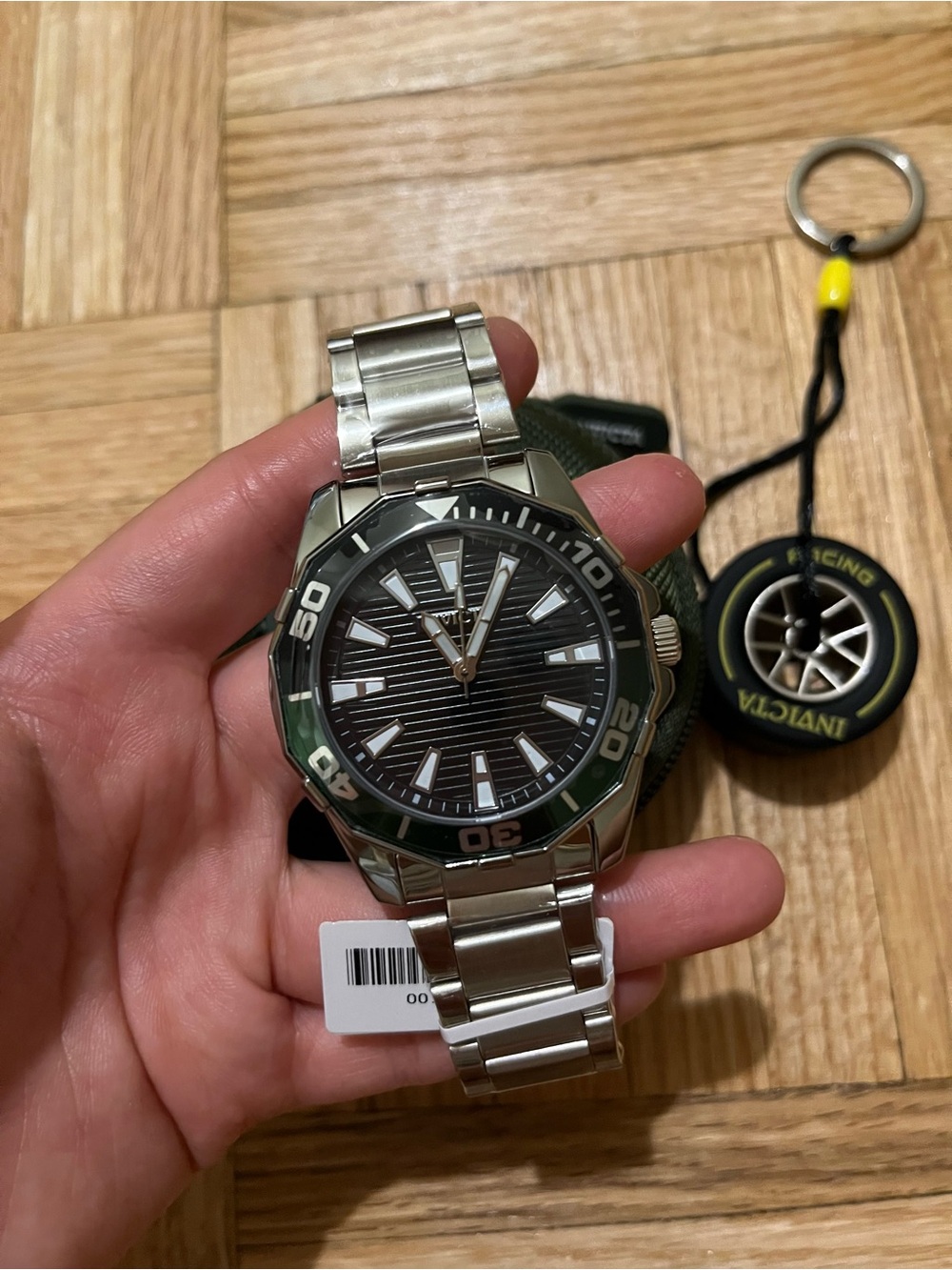 Invicta Pro Diver Meridian 001-GA-M-103 46mm Green/Black Watch + Case NWT